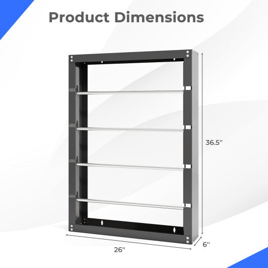 Wire Spool Rack with 4 Rods for Electrical Industrial and Retail Use-Gray W2B