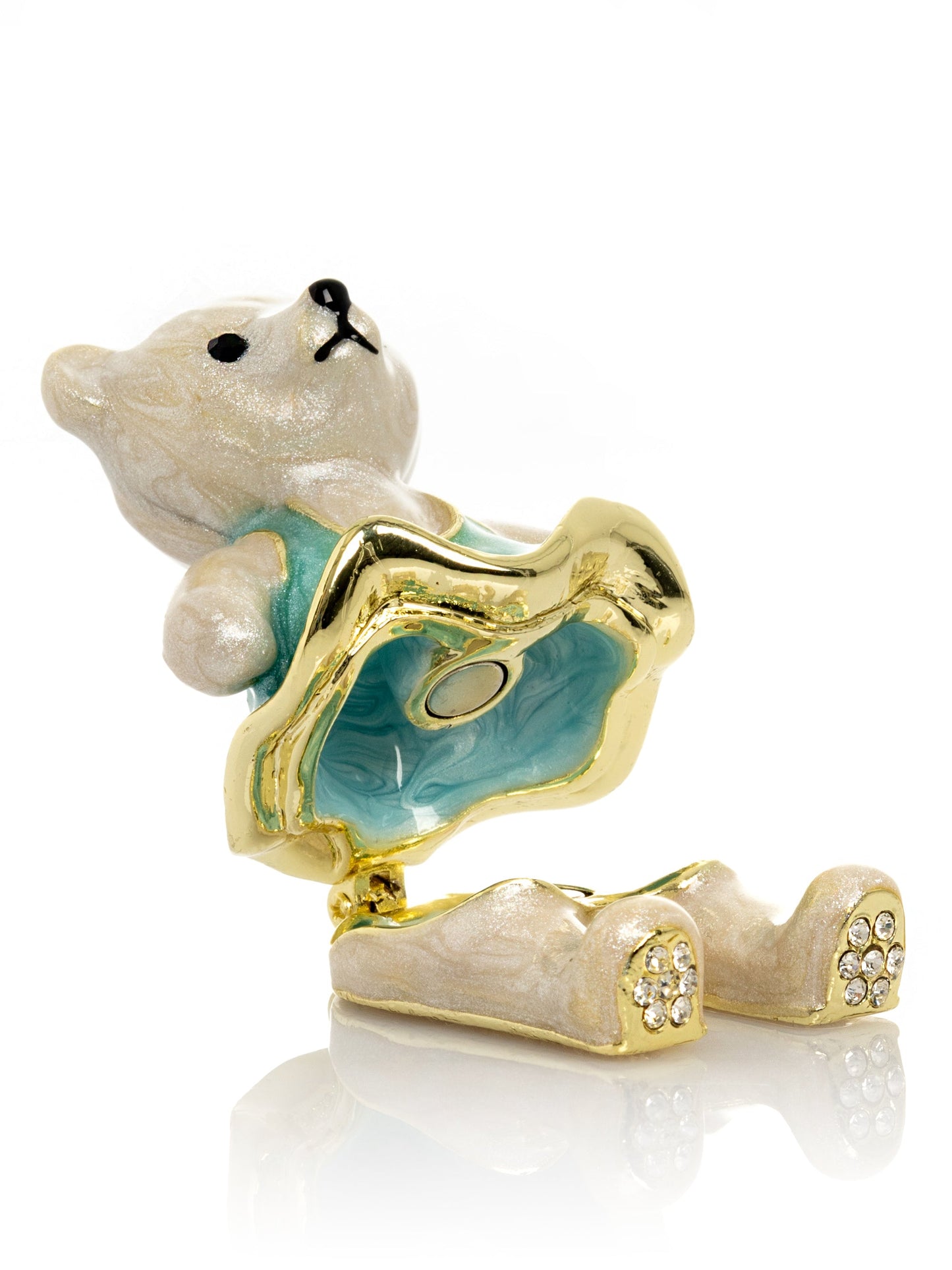 Teddy Bear with Turquoise Dress-4