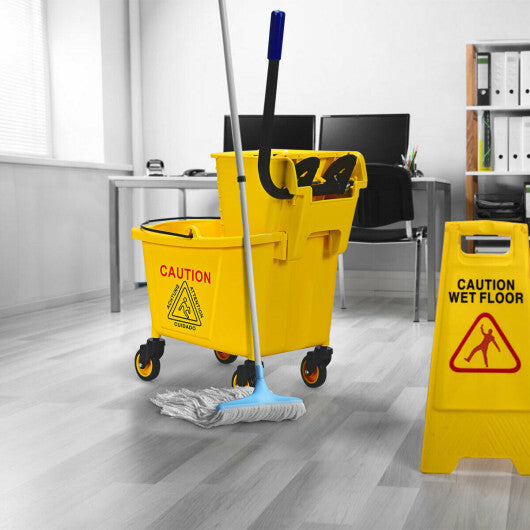 26 Quart Side Press Wringer Commercial Mop Bucket W2B