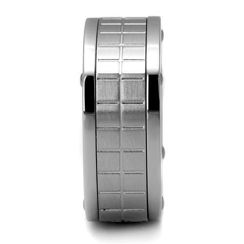TK2405 - High polished (no plating) Stainless Steel Ring with No Stone Alamode