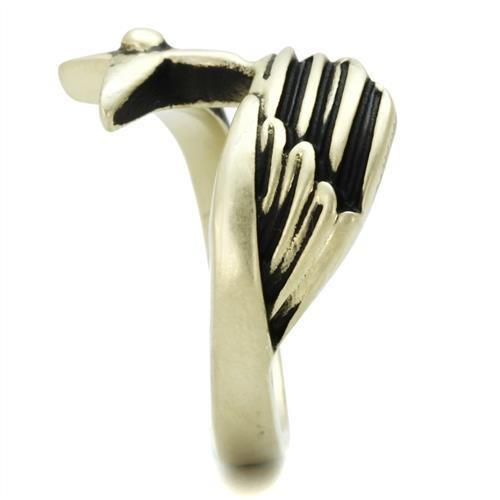 TK2470 - IP Antique Copper Stainless Steel Ring with Epoxy in Jet-3