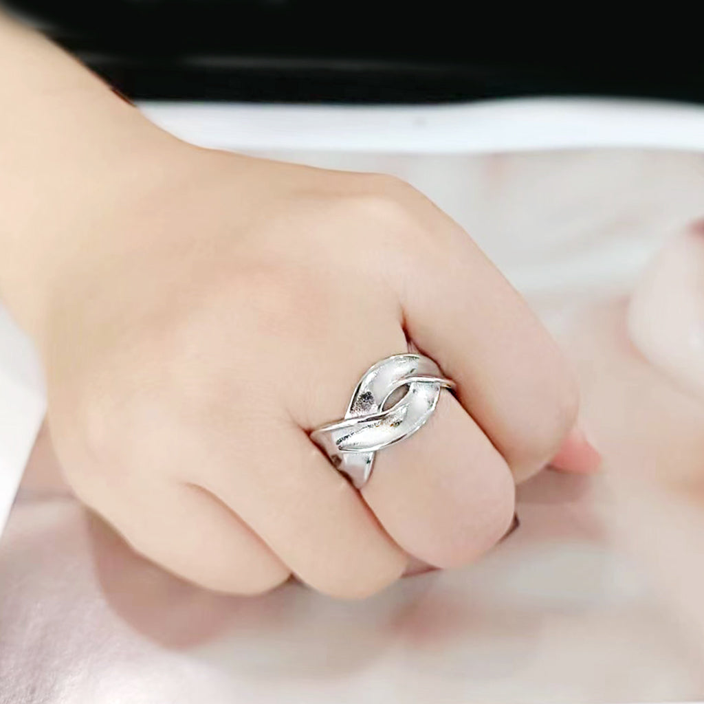 TK3866 - High polished (no plating) Stainless Steel Ring with NoStone in No Stone Alamode
