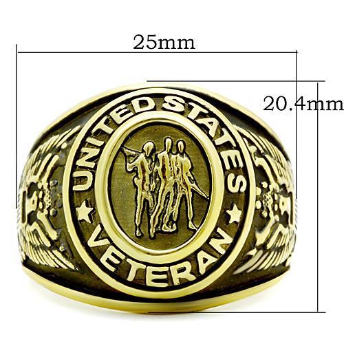 TK414704G - IP Gold(Ion Plating) Stainless Steel Ring with Epoxy in Jet-1