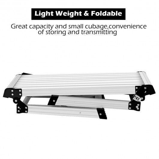 Heavy Duty Portable Bench Aluminum Folding Step Ladder W2B