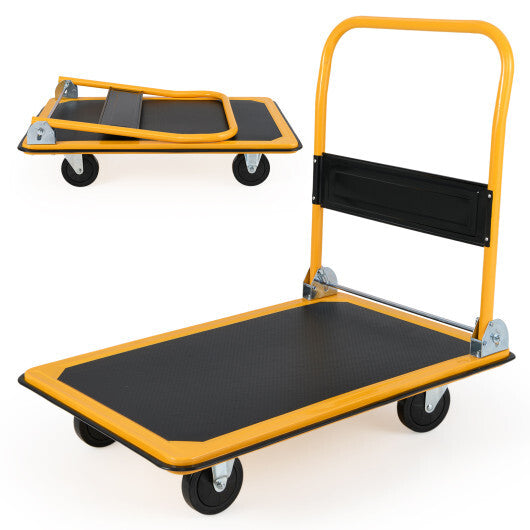 660 Pounds Folding Platform Cart Dolly Hand Truck W2B