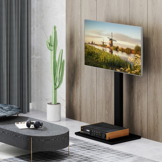 Height Adjustable Floor TV Stand with AV Shelf for 32-70 Inch TVs W2B