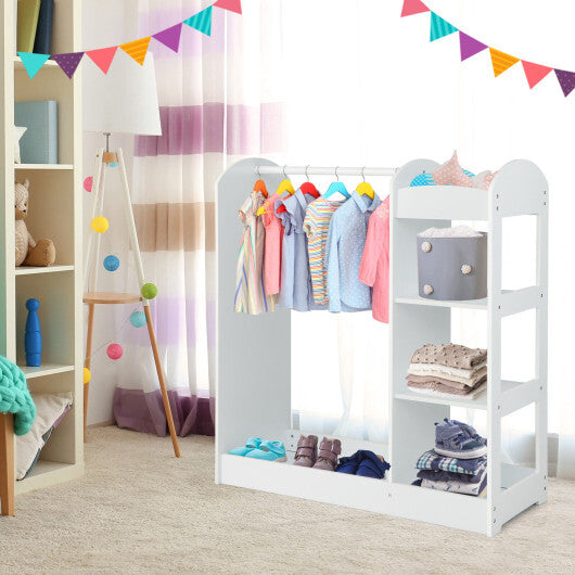 Kids Dress Up Storage with Mirror-White W2B