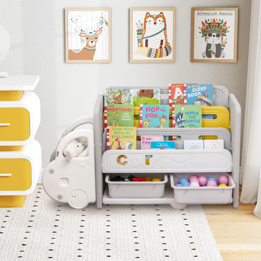 Car Themed Kids Toy Storage and Bookshelf