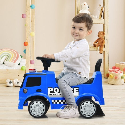 Mercedes Benz Kids Ride On Push Licensed Police Car-Blue - Color: Blue W2B