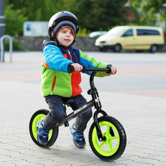 Kids No Pedal Balance Bike with Adjustable Handlebar and Seat-Red W2B