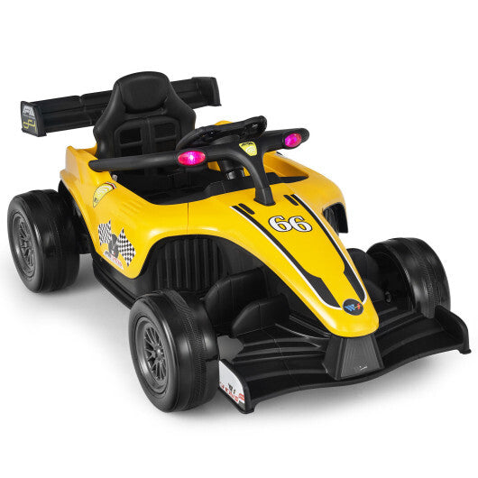 12V Kids Ride on Electric Formula Racing Car with Remote Control-Pink