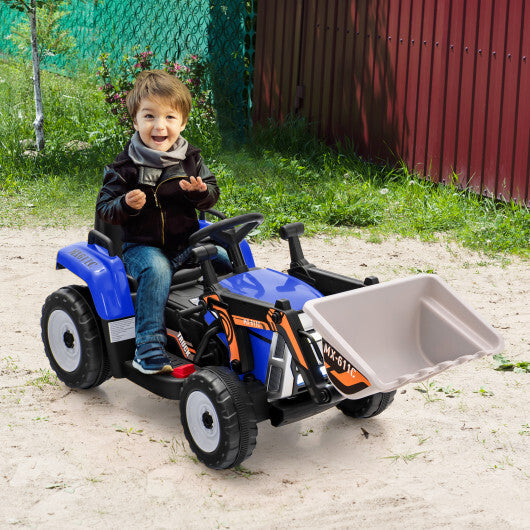 12V Battery Powered Kids Ride on Excavator with Adjustable Arm and Bucket-Yellow W2B