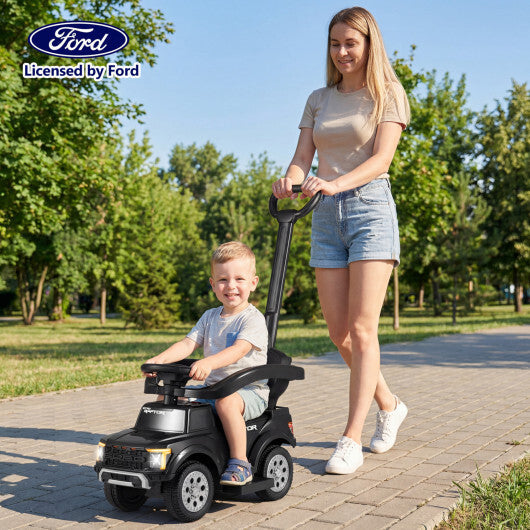 3-In-1 Licensed Ford Push Car for Toddlers-Black W2B