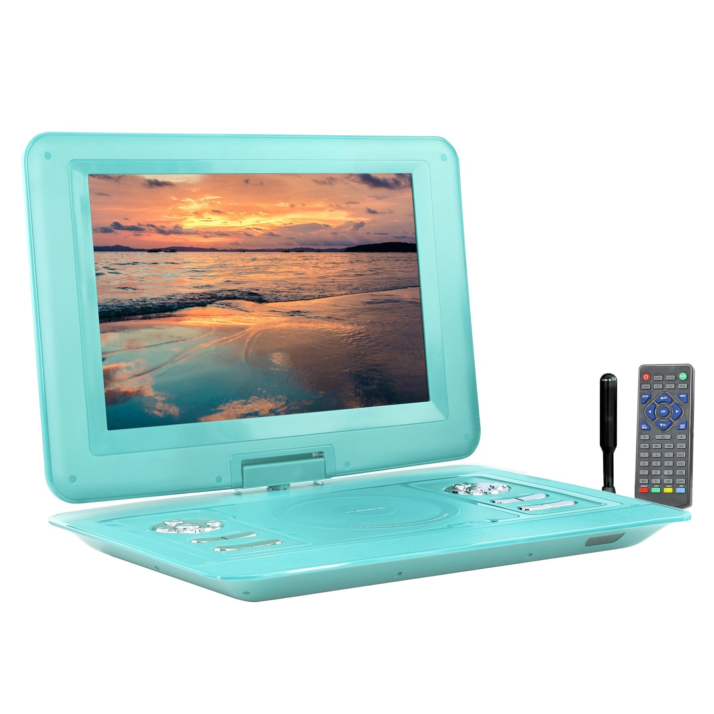 Trexonic 13.3 Inch Portable TV+DVD Player with Color TFT LED Screen and USB/HD/AV Inputs W2B