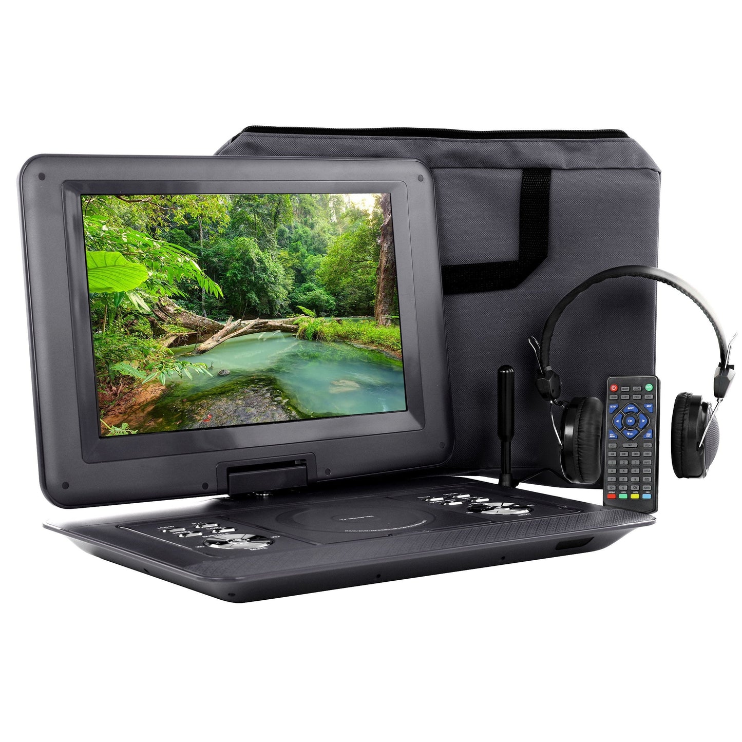 Trexonic 14.1 Inch Portable DVD with TV Tuner Player with Swivel TFT-LCD Screen and USB,SD,AV,HDMI Inputs W2B