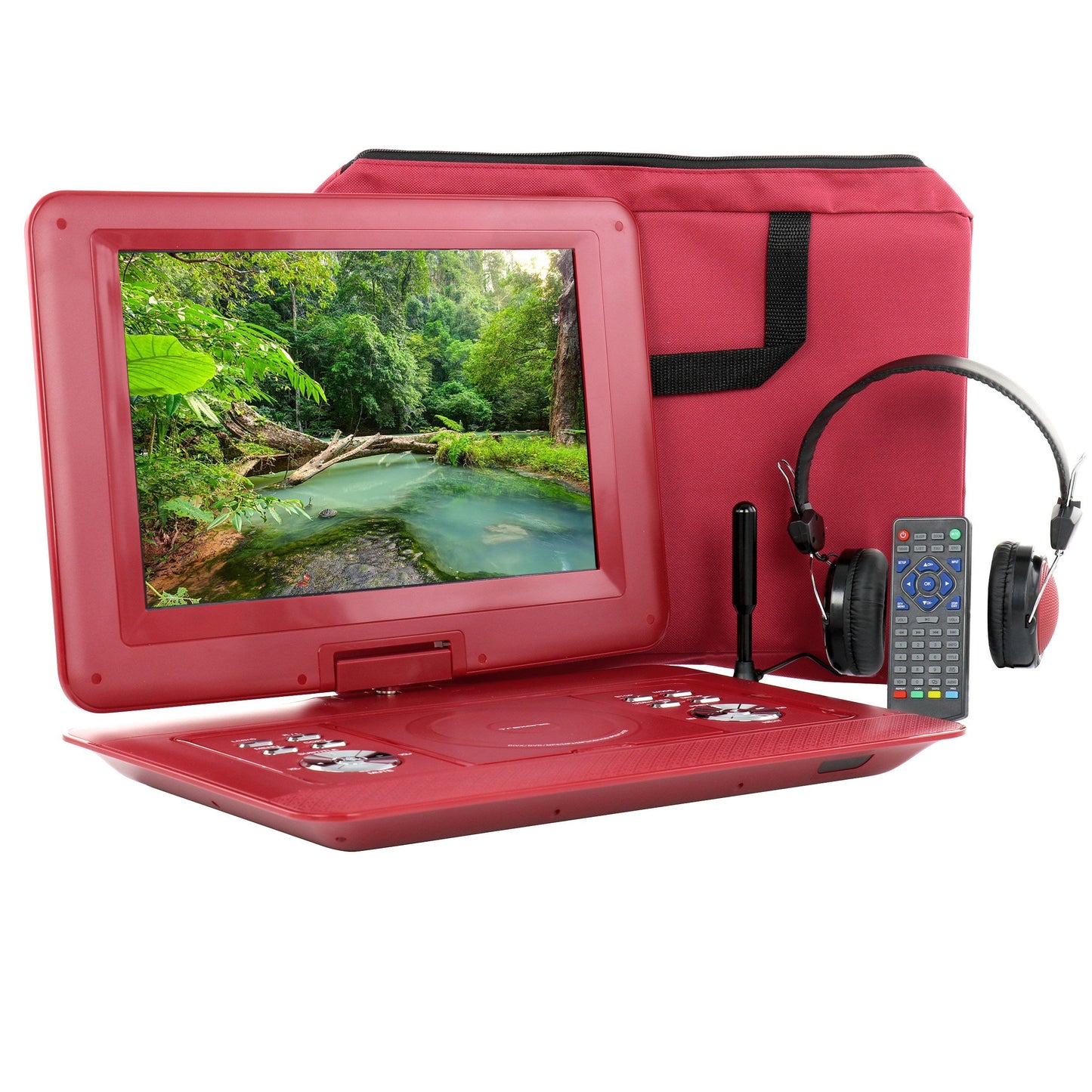 Trexonic 14.1 Inch Portable DVD with TV Tuner Player with Swivel TFT-LCD Screen and USB,SD,AV,HDMI Inputs W2B