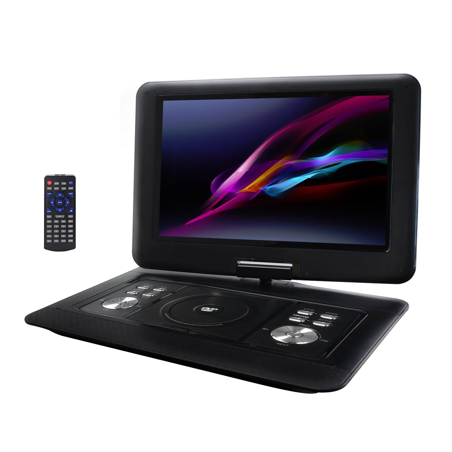 Trexonic 13.3 Inch Portable TV+DVD Player with Color TFT LED Screen and USB/HD/AV Inputs W2B