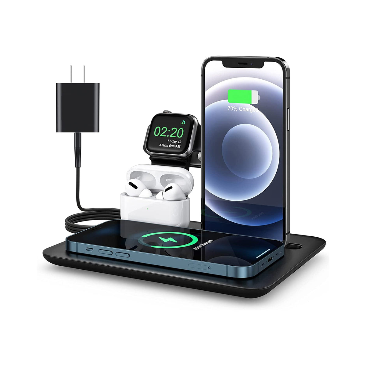 Trexonic 4 in 1 Fast Charge Wireless Charging Station W2B
