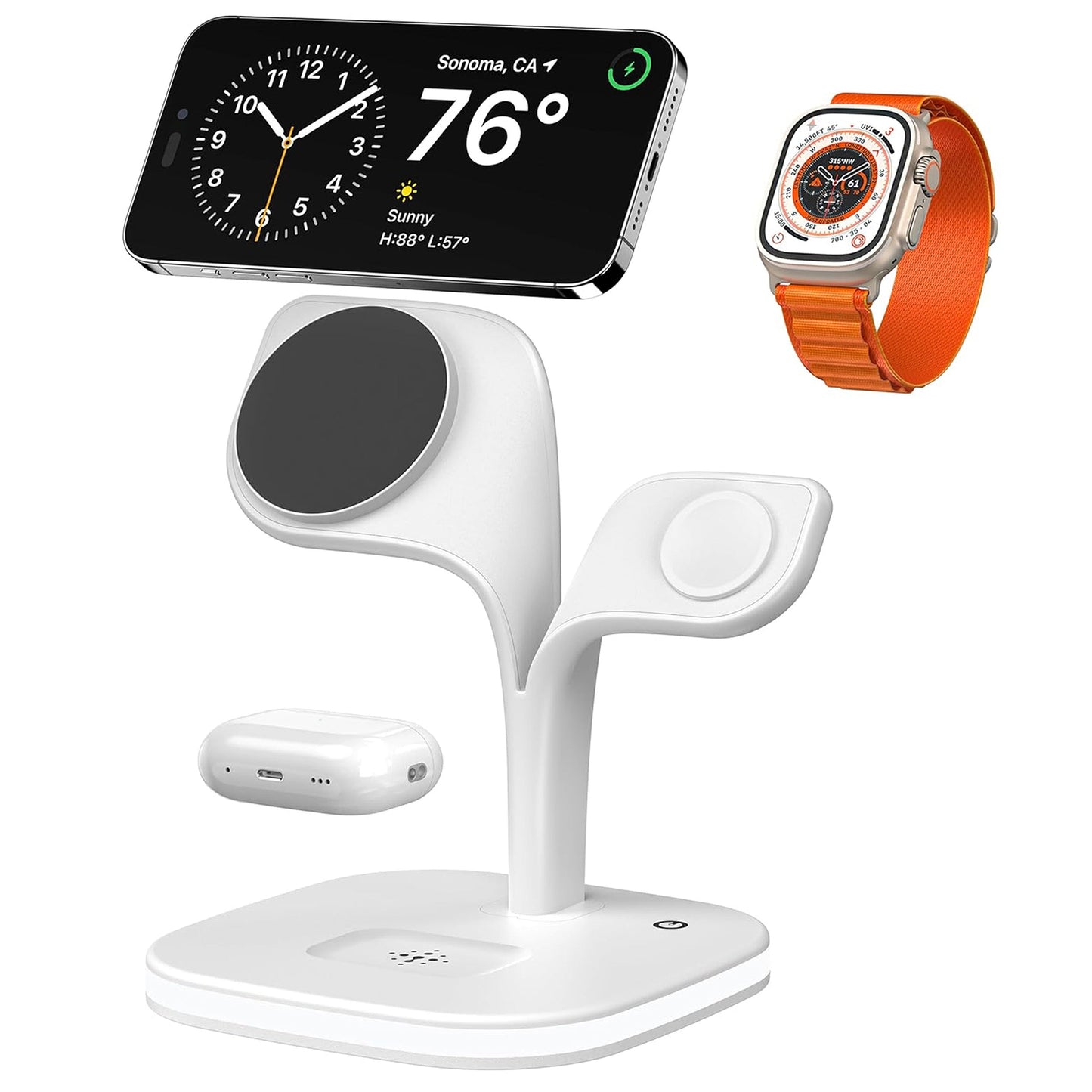 Trexonic 5 in 1 Fast Wireless Charging Station in White W2B