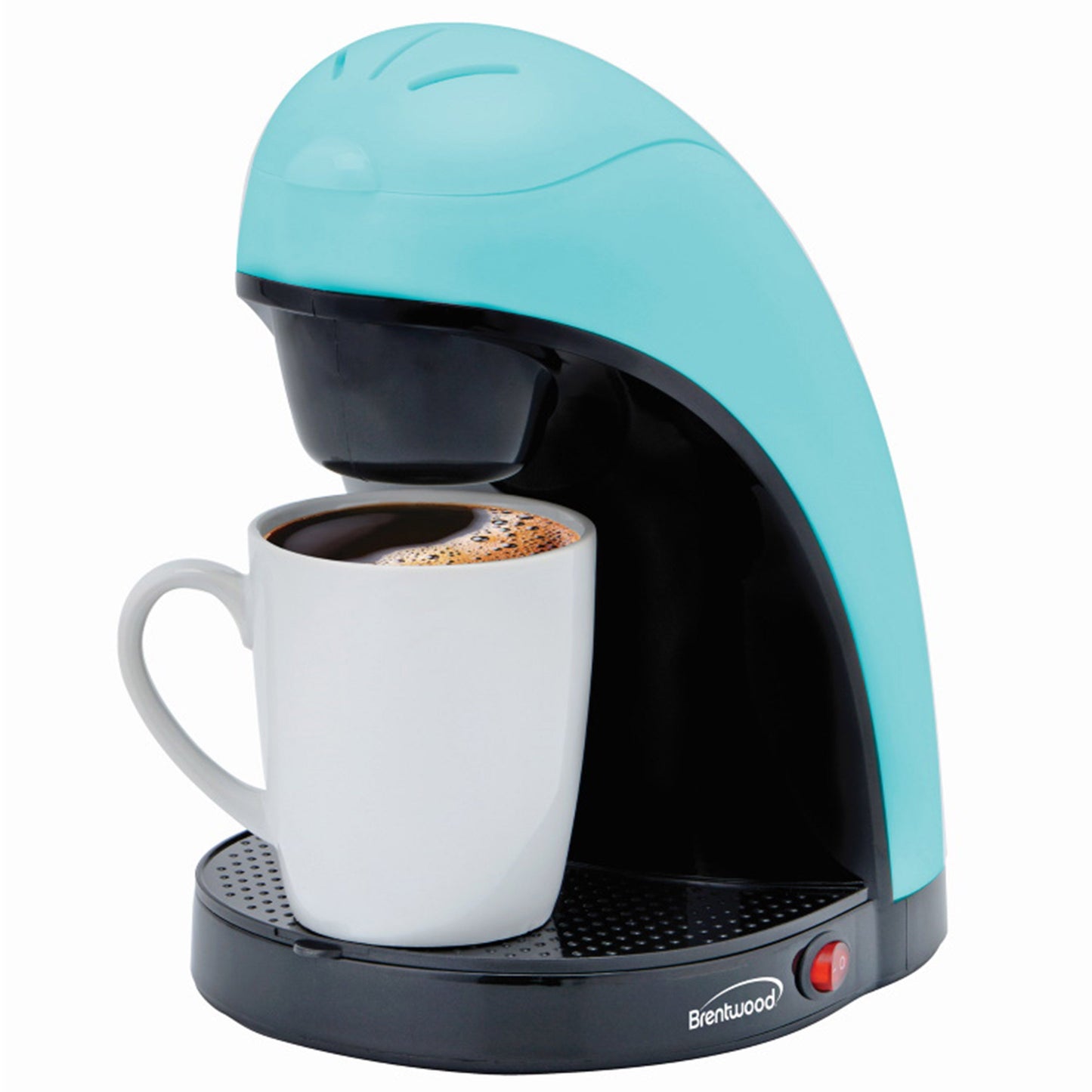 Brentwood Single Serve Coffee Maker with Porcelain Mug in Blue W2B