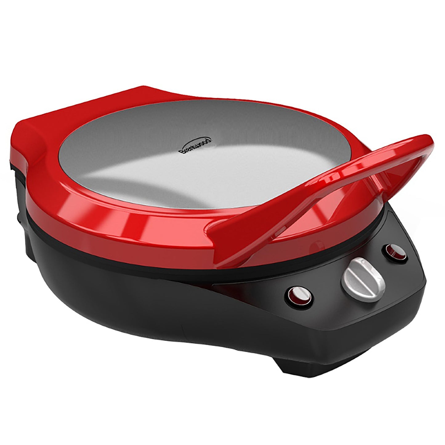 Brentwood 1200 Watt 12 Inch Non Stick Pizza Maker and Grill in Red W2B