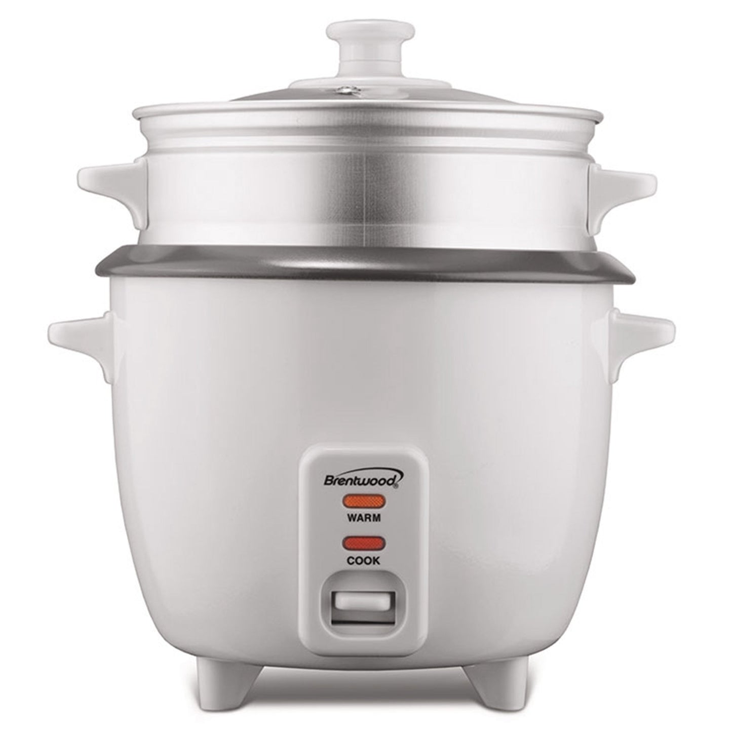 Brentwood 8 Cup Rice Cooker / Non-Stick with Steamer in White W2B