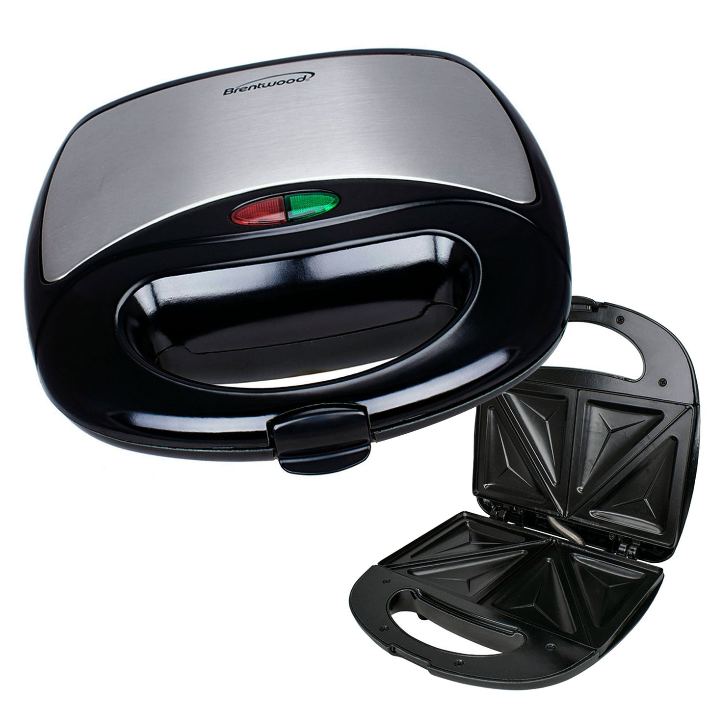 Brentwood Non Stick Dual Sandwich Maker in Black and Silver W2B