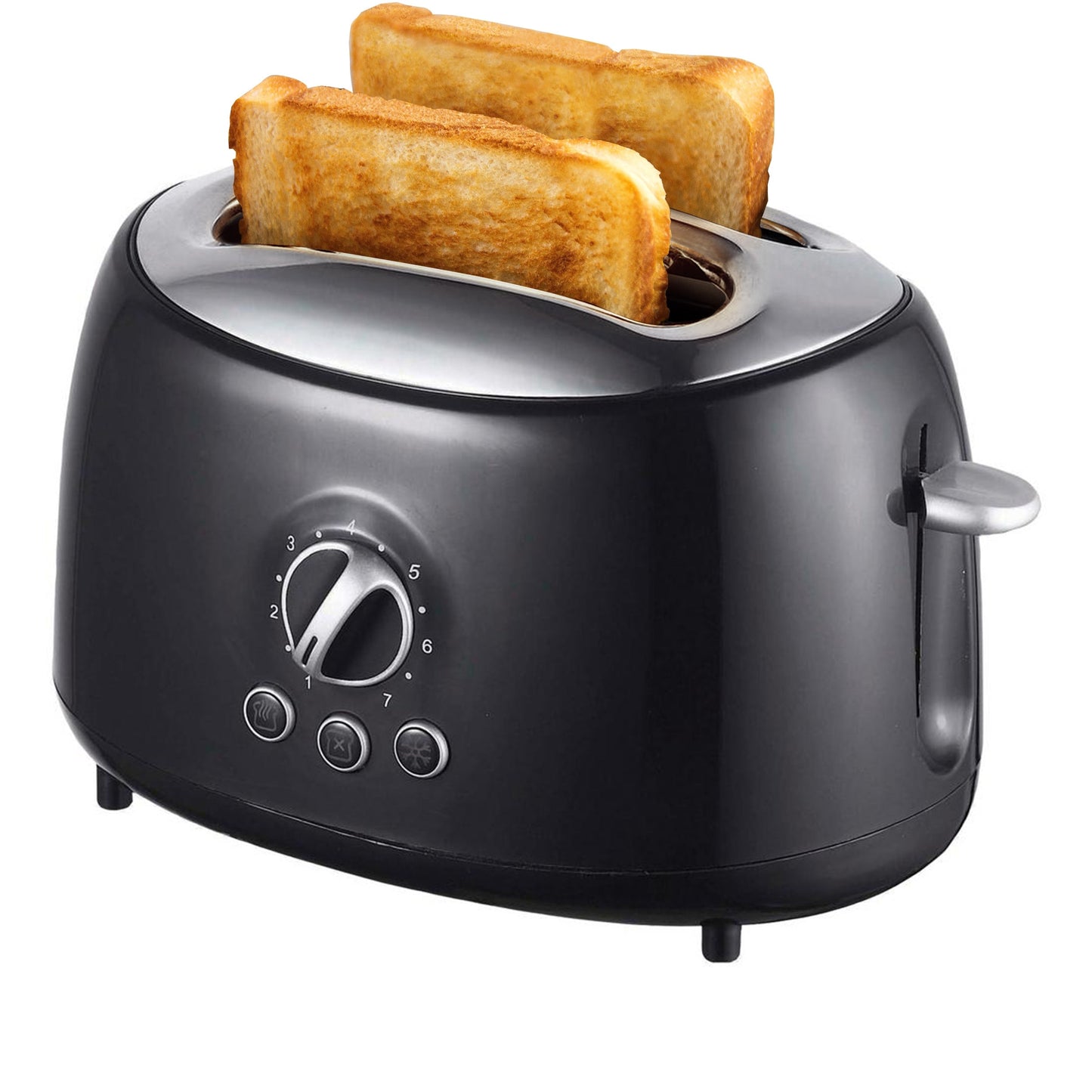 Brentwood Cool Touch 2-Slice Extra Wide Slot Retro Toaster in Black W2B