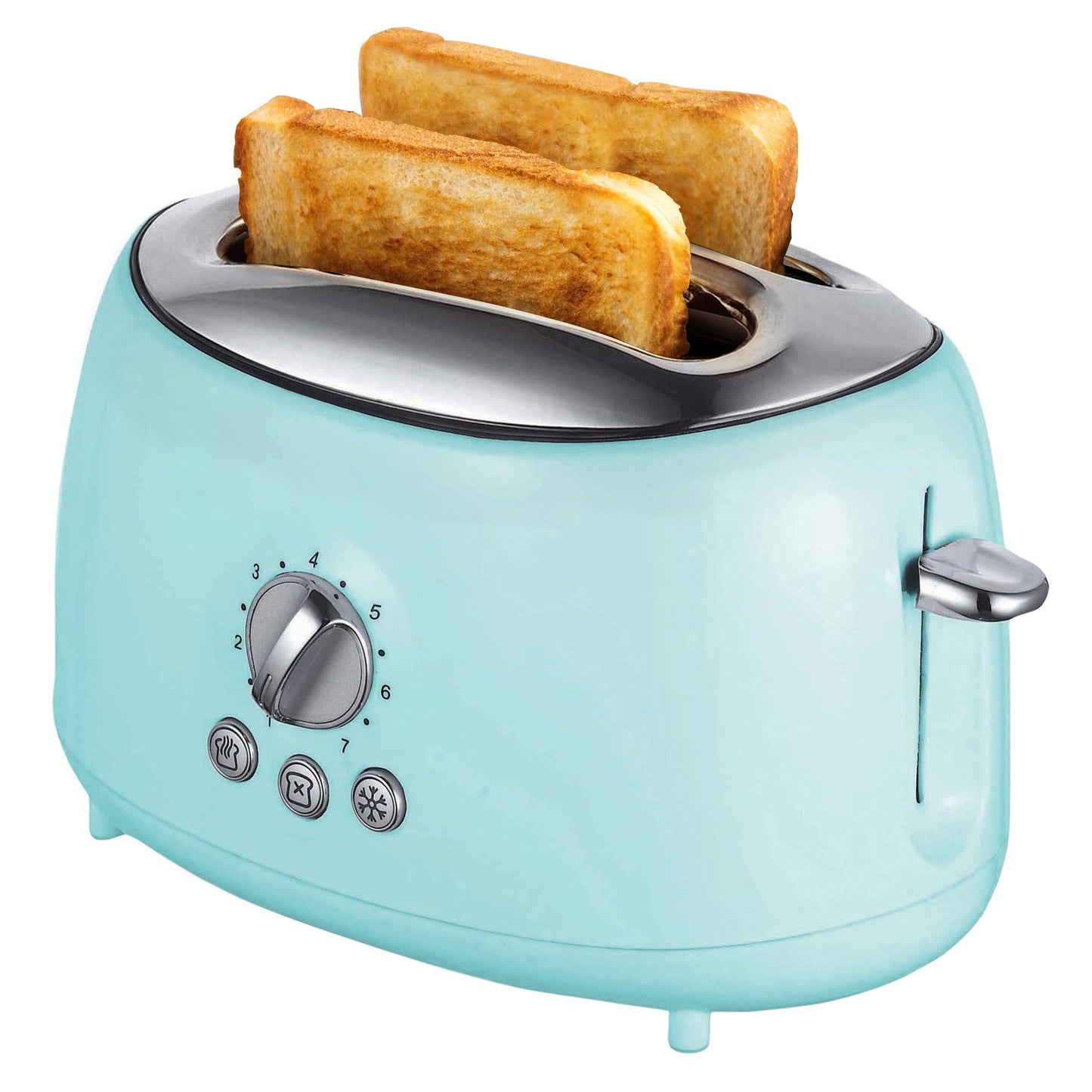 Brentwood Cool Touch 2-Slice Extra Wide Slot Retro Toaster in Blue W2B