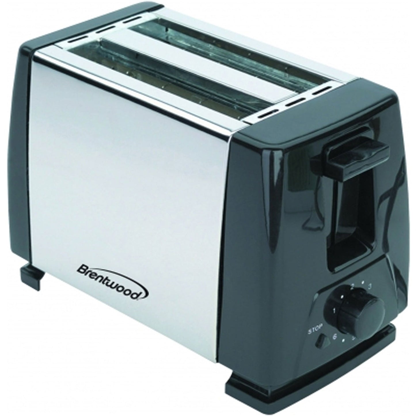 Brentwood 2-Slice Toaster (Stainless Steel and Black) W2B