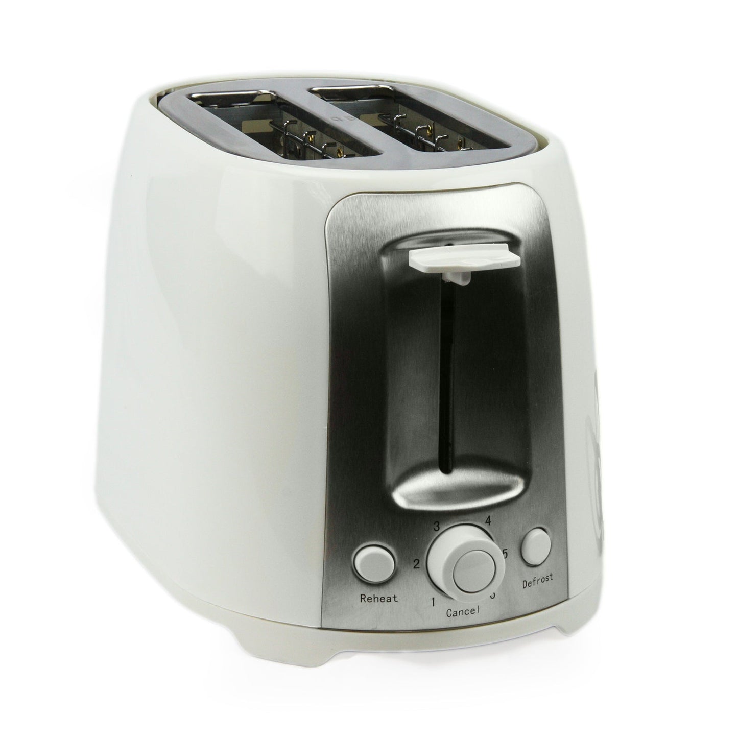 Brentwood 2 Slice Cool Touch Toaster in White and Stainless Steel W2B
