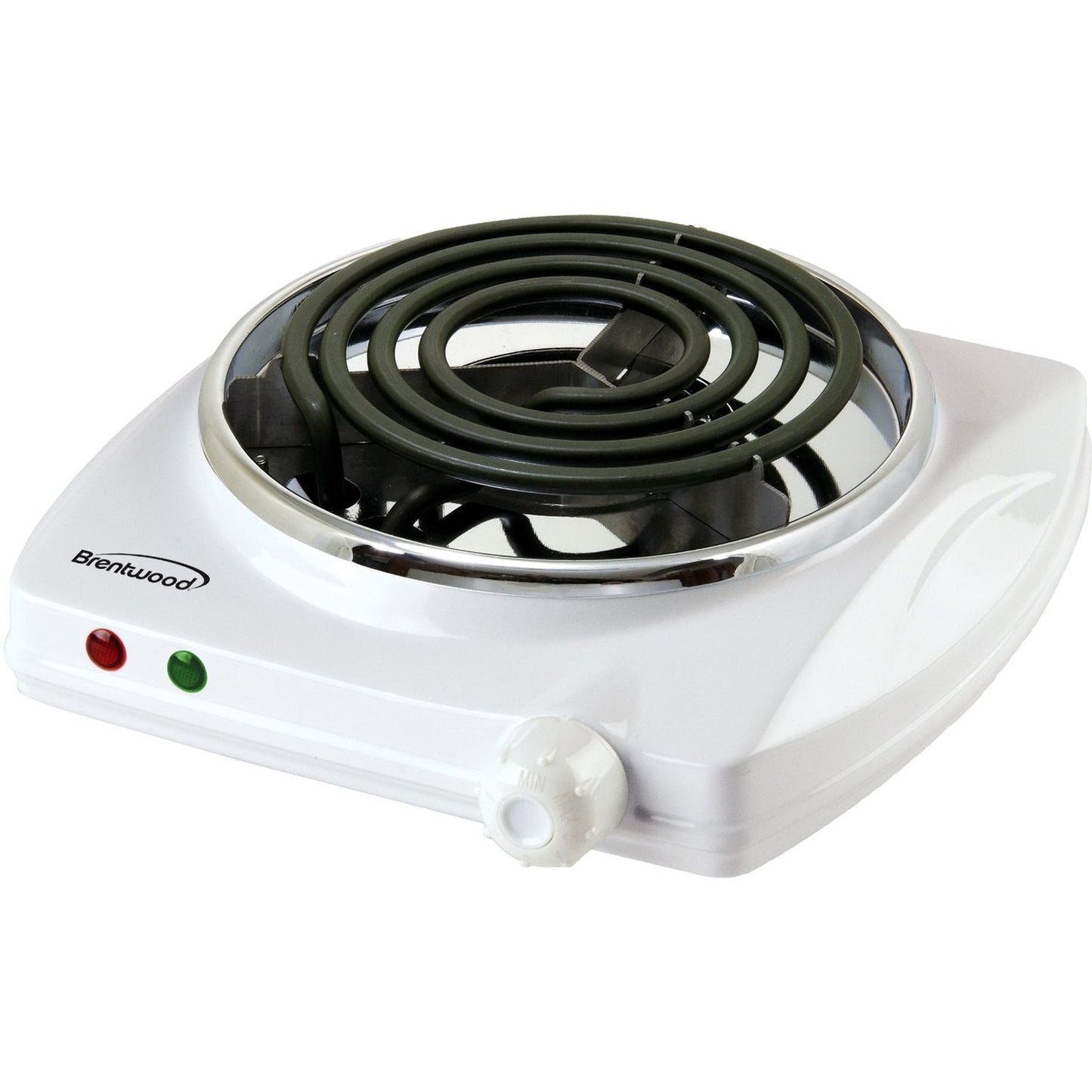 Brentwood Electric 1000W Single Burner (White) W2B
