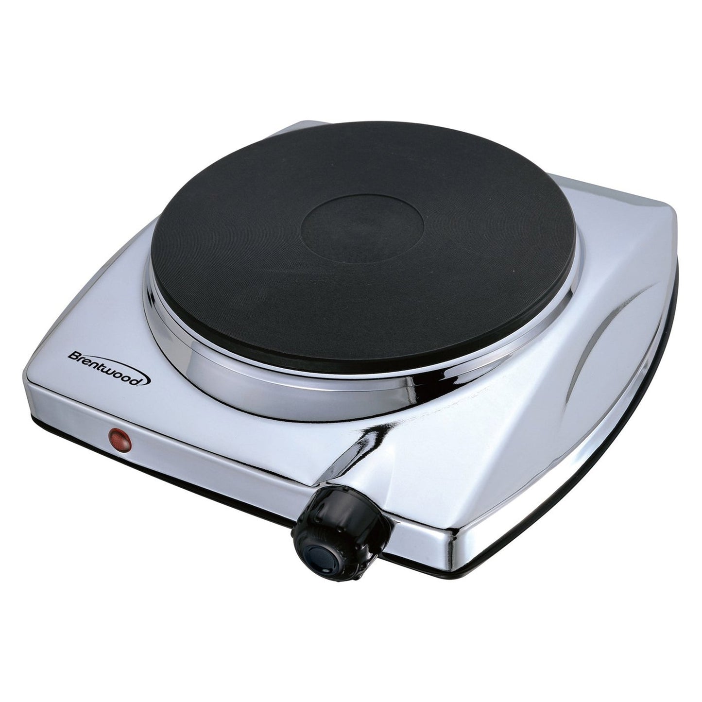 Brentwood Electric 1000W Single Hotplate in Chrome W2B