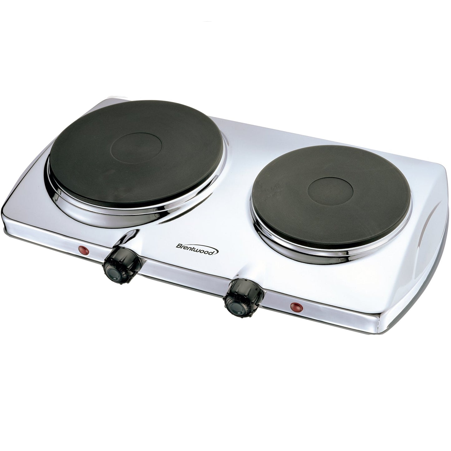 Brentwood Electric 1440W Double Hotplate in Chrome W2B
