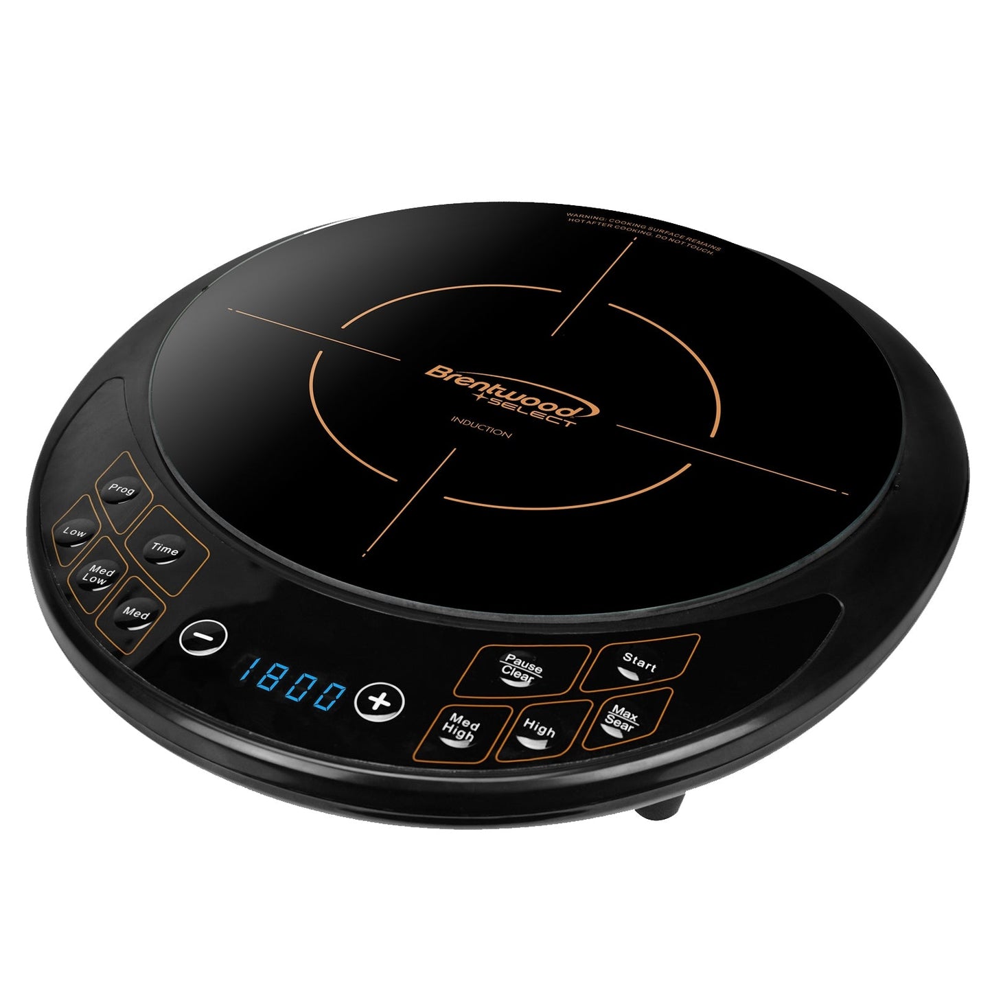 Brentwood Single Electric Induction Cooktop in Black W2B