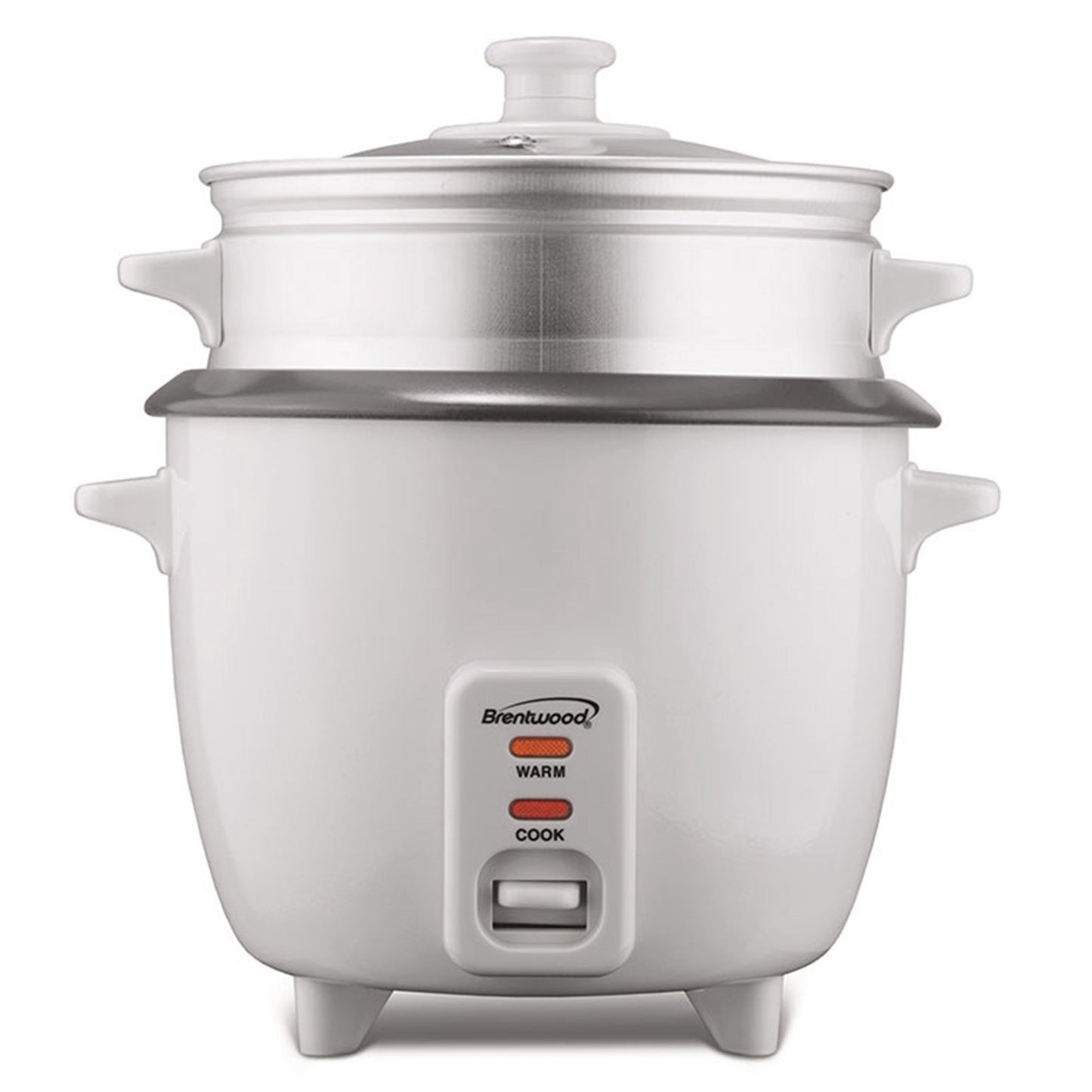 Brentwood 15 Cup Rice Cooker / Non-Stick with Steamer in White W2B