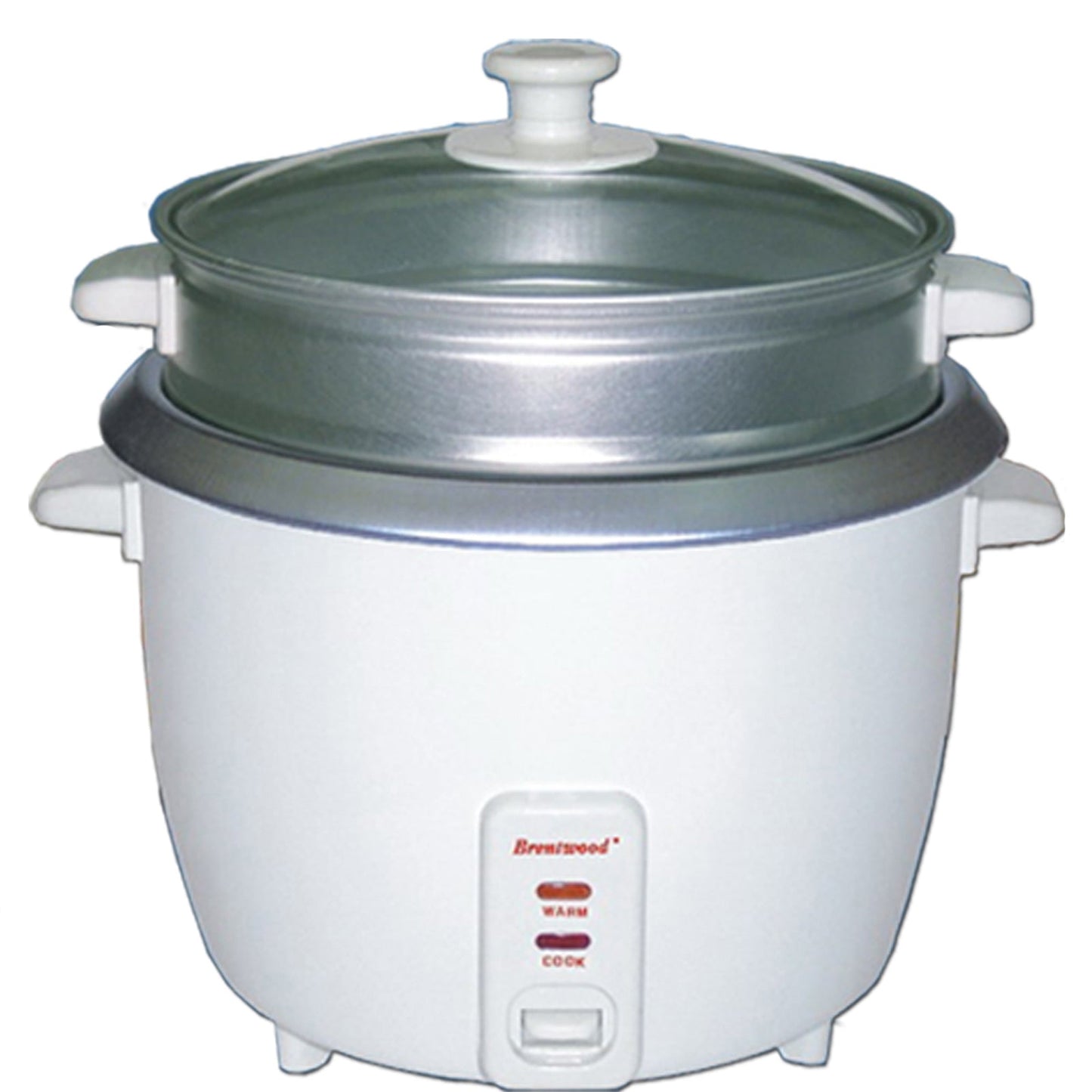 Brentwood 5 Cup Rice Cooker/Non-Stick with Steamer in White W2B