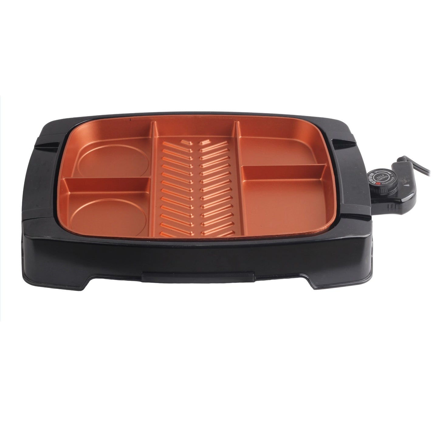 Brentwood Multi-Portion Electric Indoor Grill with Non-Stick Copper Coating W2B