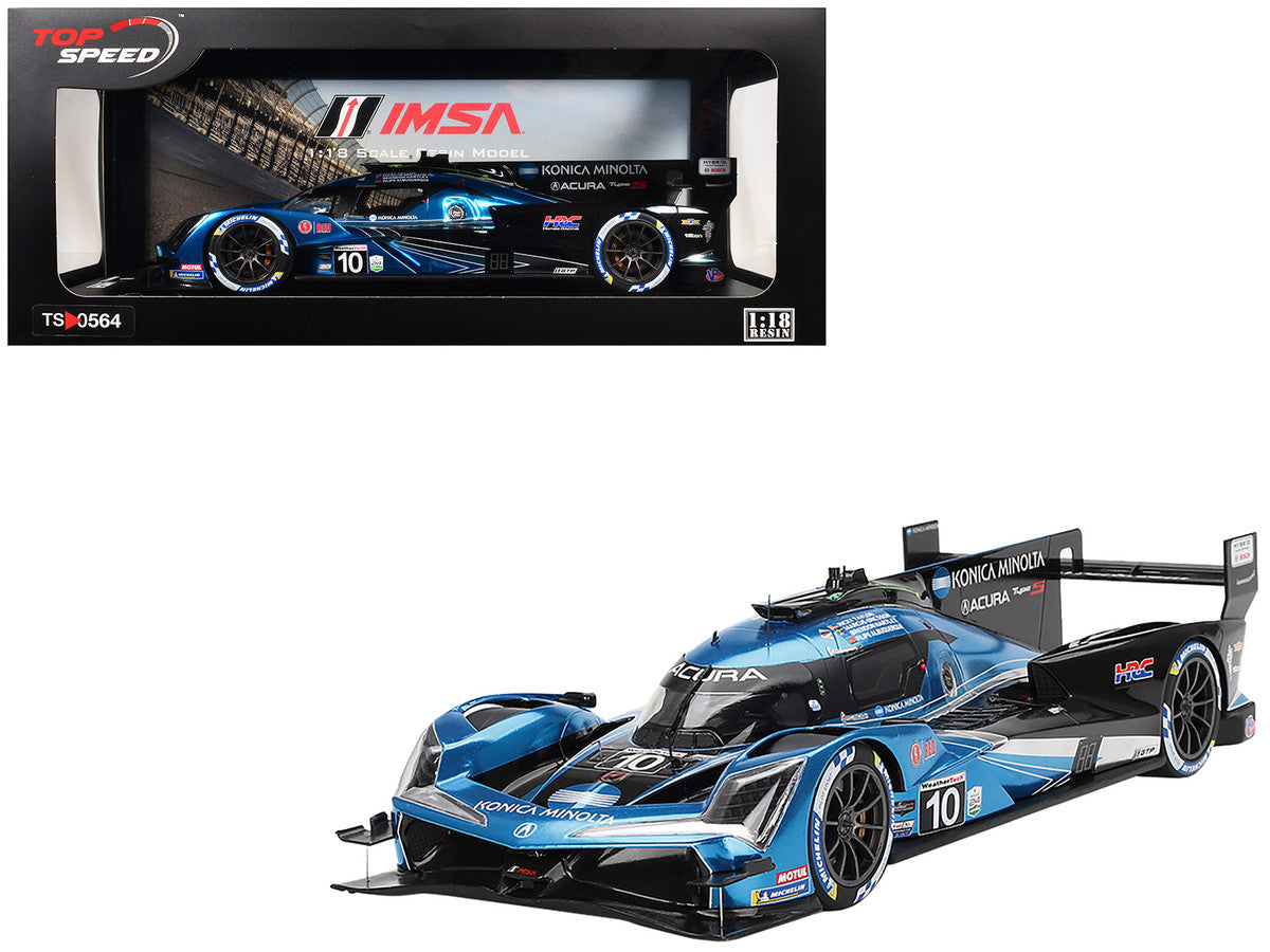 Acura ARX-06 GTP #10 Filipe Albuquerque - Marcus Ericsson - Brendon Hartley - Ricky Taylor "Wayne Taylor Racing with Andretti" IMSA "24 Hours of Daytona" (2024) 1/18 Model Car by Top Speed Top Speed
