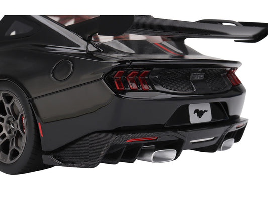 Ford Mustang GTD Shadow Black with Red Stripe 1/18 Model Car by Top Speed Top Speed