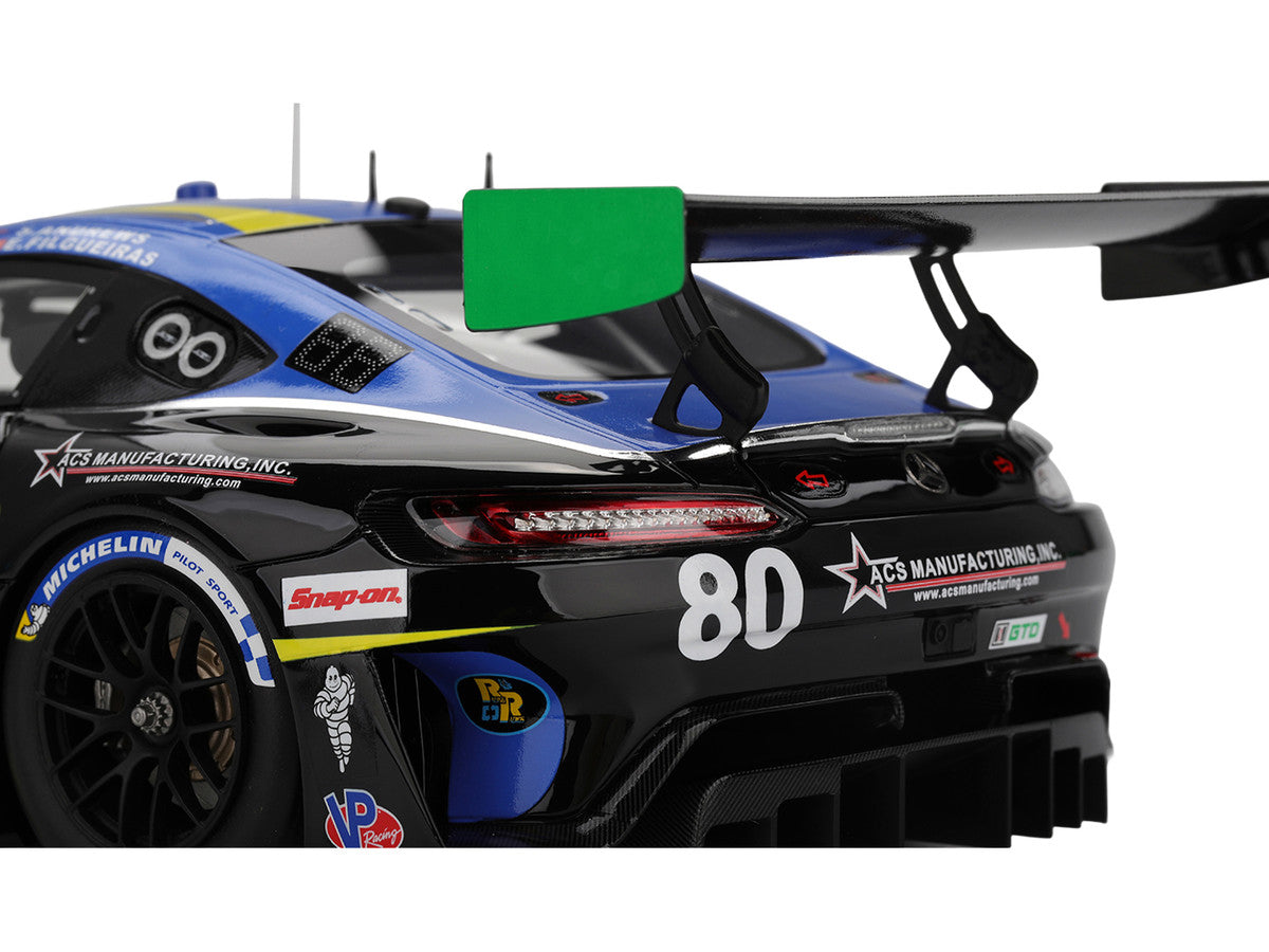 Mercedes-AMG GT3 EVO #80 Scott Andrews - Ralf Aron - Eric Filgueiras - Dan Knox "Lone Star Racing" IMSA "24 Hours of Daytona" (2025) 1/18 Model Car by Top Speed Top Speed