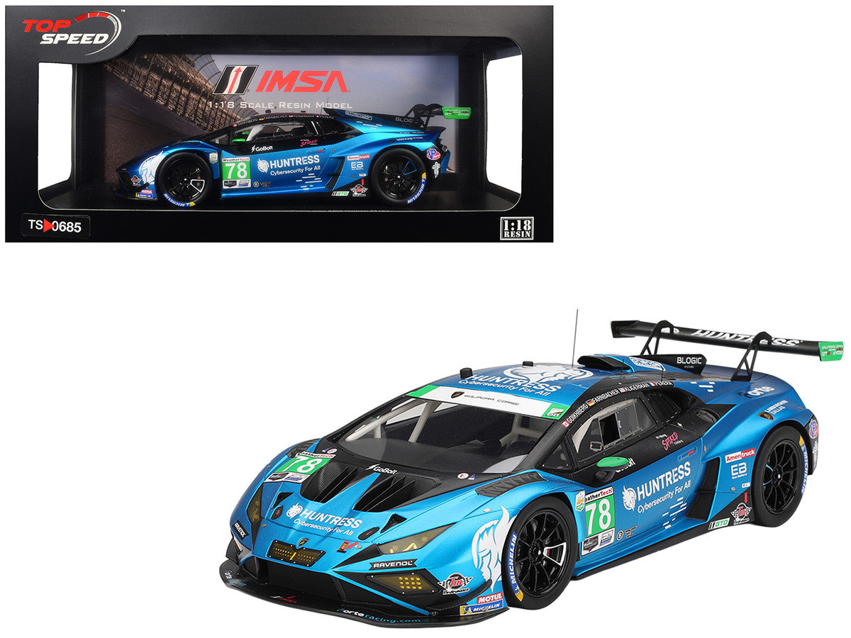 Lamborghini Huracan GT3 EVO2 #78 Mario Farnbacher - Misha Goikhberg - Parker Kligerman - Franck Perera "Forte Racing" IMSA "24 Hours of Daytona" (2025) 1/18 Model Car by Top Speed-4