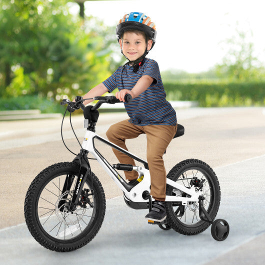 16 Inch Kids Bike Magnesium Alloy Bicycle Adjustable for Aged 4 to 7-16 inches W2B