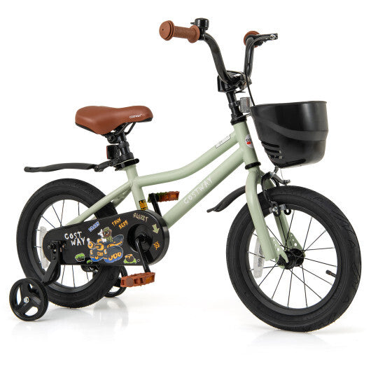 16-Inch Kids Bike Adjustable with Training Wheels for 4-7 Years Old