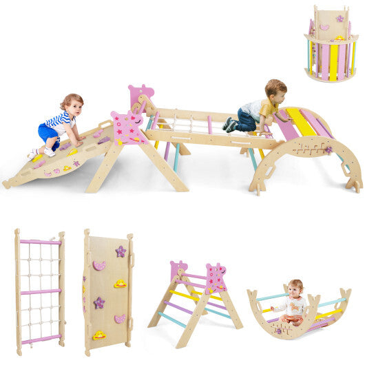 Triangle Set 8-in-1 Foldable Baby Climbing Toys Unicorn Theme W2B