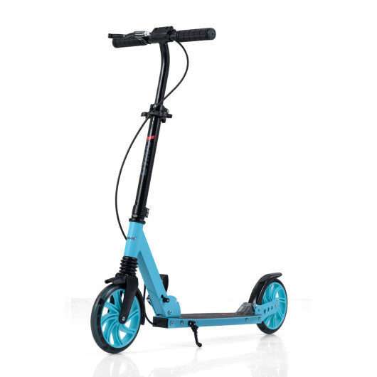 Kick Scooter for Kids Teens Adults Age 8+ Foldable Scooter with Large Light-up Wheels-Pink W2B