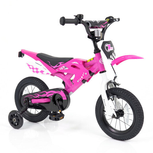 12 Inch Kids Bike Motorcycle-Inspired for Boy Girl Ages 3-4 Years-Black W2B