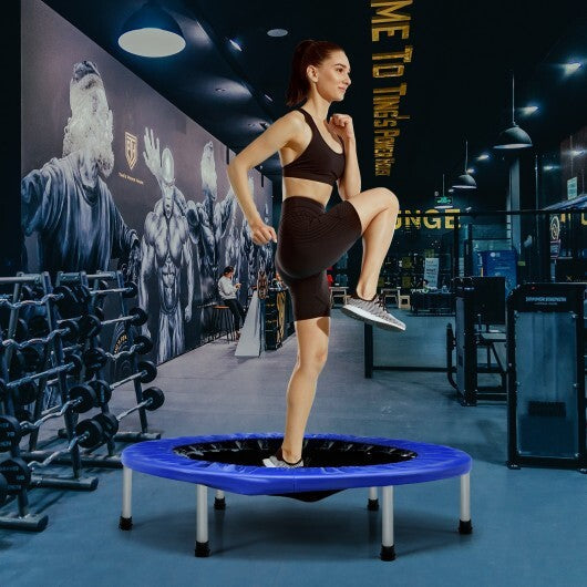 38 Inch Mini Folding Trampoline Portable Leisure Fitness Backboard-Pink W2B