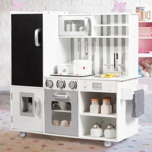Wooden Pretend Play Kitchen Sets with Simulated Sound W2B
