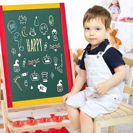 Flip-Over Double-Sided Kids Art Easel W2B